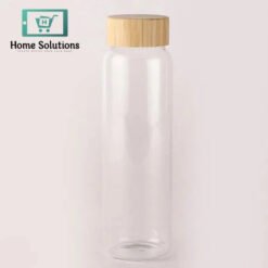 glass cylinder bottle with wooden lid 1.0ltr 2 in Pakistan - Home Solutions