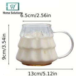 holiday tree tea cup glass coffee mugs 350ml in Pakistan - Home Solutions