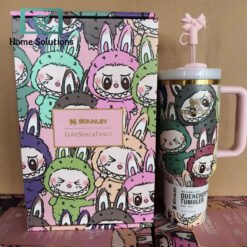 Stanley × Labubu Quencher Flowstate Tumbler 40 oz with Labubu Plush Doll – Limited Edition
