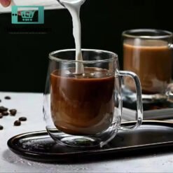 MANGOLIAN 400ml Double Wall Borosilicate Glass Mug