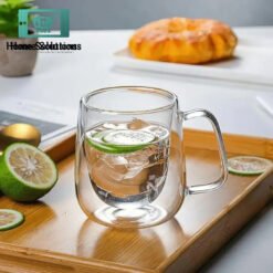 MANGOLIAN 400ml Double Wall Borosilicate Glass Mug