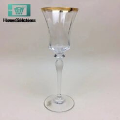 MIKASA Crystal Gold Rim Austria Stemmed Wine Glass - Set of 6
