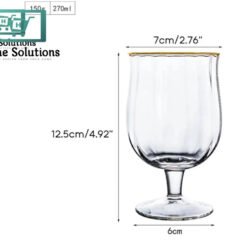 NUPTIO Low Stem Crystal Cocktail & Drink Serving Glass - 320ml - Set of 6 7 NUPTIO Low Stem Crystal Cocktail & Drink Serving Glass - 320ml - Set of 6