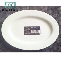 Wilmax England Fine Porcelain Oval Platter 8" | 20 cm Elegant Serving Platter 6 oval ceramic plate - Home Solutions