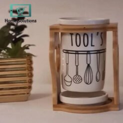porcelain spoon holder with bamboo stand 0 in Pakistan 5 - Home Solutions