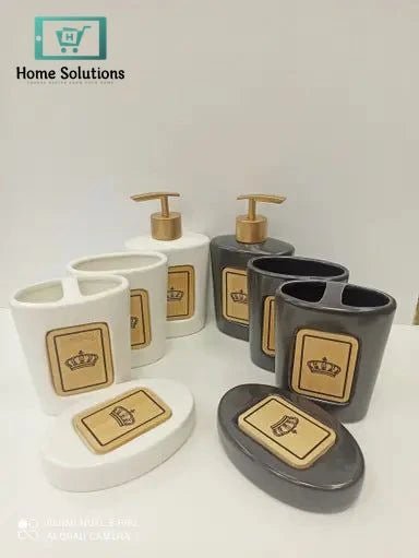 Ceramic Bathroom Accessories Set of 4 4 Ceramic Bathroom Accessories Set of 4 - Image 2