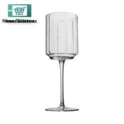 Retro Horizontal Striped Champagne Crystal Goblets - Set of 6