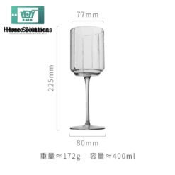 Retro Horizontal Striped Champagne Crystal Goblets - Set of 6