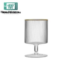 Ripple Effect Low Foot Real Crystal Gold Rim Glass - Set of 6 TABLEWARE