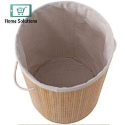 round helix folding bamboo laundry hamper 3 in Pakistan - Home Solutions