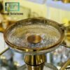 Handmade Turkish Bowl | Brass Base Glass Decor