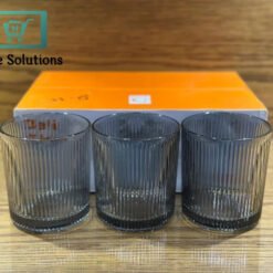 Luxury Textured Glass Set – Golden & Smoke Finish – Set of 6 5 smokelining - Home Solutions