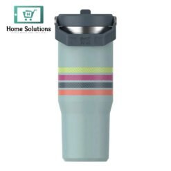 Alternative view of STANLEY The Varsity Ice Flow Flip Straw Tumbler - 30oz - Seafoam Stripe