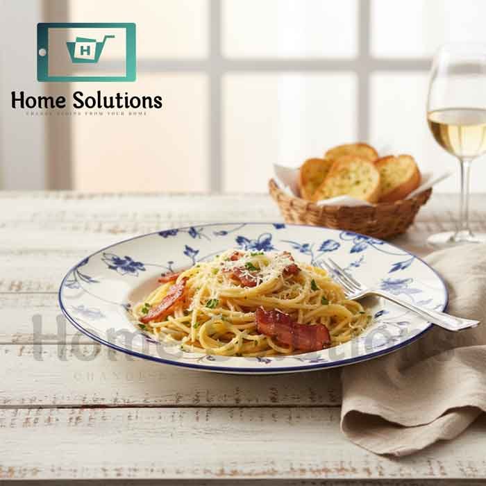 Elegant Blue Floral Fine Porcelain Dinner Plate - 10.5" 4 Elegant Blue Floral Fine Porcelain Dinner Plate - 10.5" - Image 2