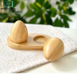 Bamboo Egg Model Salt & Pepper Shaker 10 3 1 - Home Solutions
