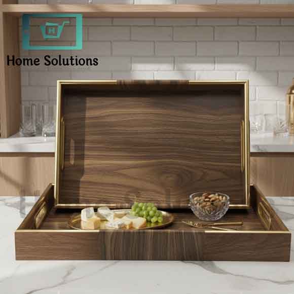 Acrylic Tray Set 2 pcs– Stylish & Durable Serving Trays 4 Acrylic Tray Set 2 pcs– Stylish & Durable Serving Trays - Image 2