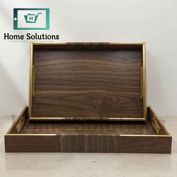 Acrylic Tray Set 2 pcs– Stylish & Durable Serving Trays 3 2 PCS Acrylic Tray Set – Transparent Durable Serving Trays from HomeSolution.pk