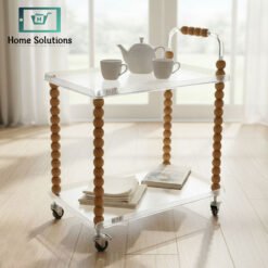 Acrylic Tea Trolley Moving Cart