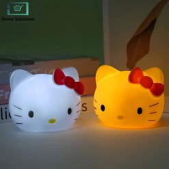 Adorable Hello Kitty LED Night Light Rechargeable Soft Silicone Lamp 1 - Home Solutions
