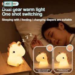 Adorable Unicorn LED Night Light Rechargeable Soft Silicone Lamp 5 - Home Solutions