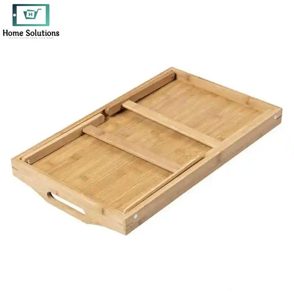 Bamboo Folding Serving Tray - Multipurpose Foldable Bed & Breakfast Table 7 Bamboo Folding Serving Tray - Multipurpose Foldable Bed & Breakfast Table - Image 5