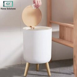 Alternative view of Click Lid Large Trash Can with Non Slip Base High Foot Garbage Bin