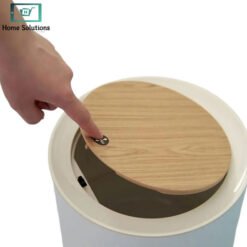Click Lid Large Trash Can with Non Slip Base High Foot Garbage Bin 2 - Home Solutions