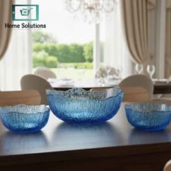 Luxury Ripple Design Glass Bowl Set 7 Pieces