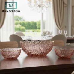 Luxury Ripple Design Glass Bowl Set 7 Pieces