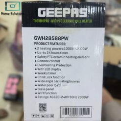 Geepas Thermopro WiFi PTC Ceramic Wall Mounted Heater with Timer Remote 8 - Home Solutions
