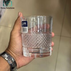 Golden Border Rock Bottom Glass Set of 6 4 - Home Solutions