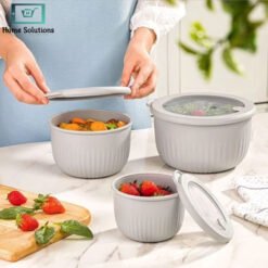 Alternative view of Limon Food Container Round with Vented Lid - Set of 3