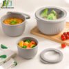 Limon Food Container Round with Vented Lid - Set of 3