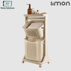 Alternative view of Limon Laundry Basket 2 Tier Knit Design