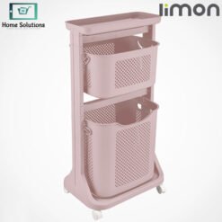 Limon Laundry Basket 2 Tier Knit Design 3 - Home Solutions