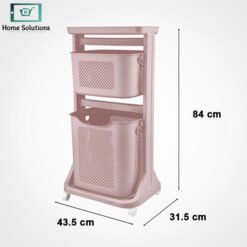 Limon Laundry Basket 2 Tier Knit Design 5 - Home Solutions