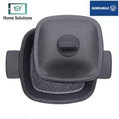 Original Korkmaz Casterra Square Cast Iron Low Casserole Pot