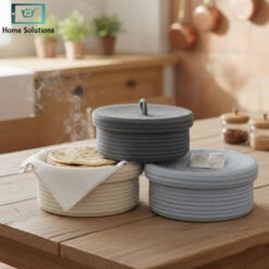 Roti Box Woven Chapati Box with Lid - Home Solutions