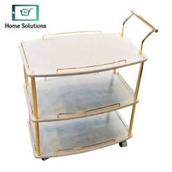 White Marble Tea Trolley 3 Shelf 117-E02