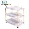 White Marble Tea Trolley 3 Shelf