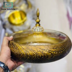 Copper fiber center table bowl for modern home décor and table decoration.