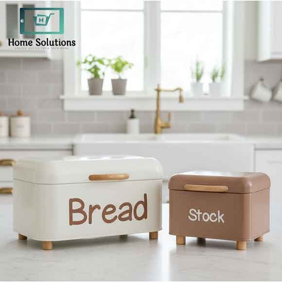Kitchen Storage Bread Box Containers – Set of 2 3 Kitchen Bread Box Containers Set of 2