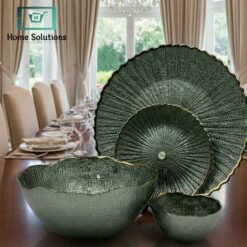 Luxury Round Textured Cake Serving Set 14 Pieces