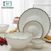 Luxury Round Textured Cake Serving Set 14 Pieces