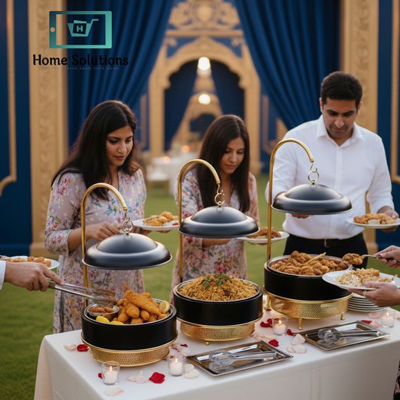 Royal Buffet Chafing Dishes Black (4L & 6L) 4 Royal Buffet Chafing Dishes Black (4L & 6L) - Image 2