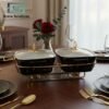 Chafing dish 11.5" Twin Rectangular Black Dish