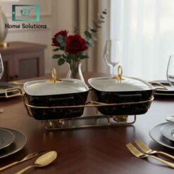 Chafing dish 11.5" Twin Rectangular Black Dish