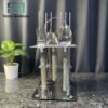 24-piece silver cutlery set stainless steel with stand