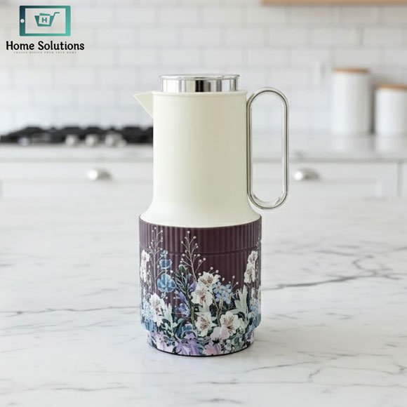 Vacuum Flask 1L Stainless Steel – Insulated Thermos Bottle with Flower Pattern 5 Vacuum Flask 1L Stainless Steel – Insulated Thermos Bottle with Flower Pattern - Image 3