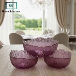 Luxury Ripple Design Glass Bowl Set 7 Pieces